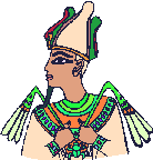 A pharaoh in ceremonial dress