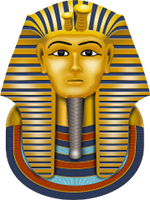 The golden mask of Tutanchamun